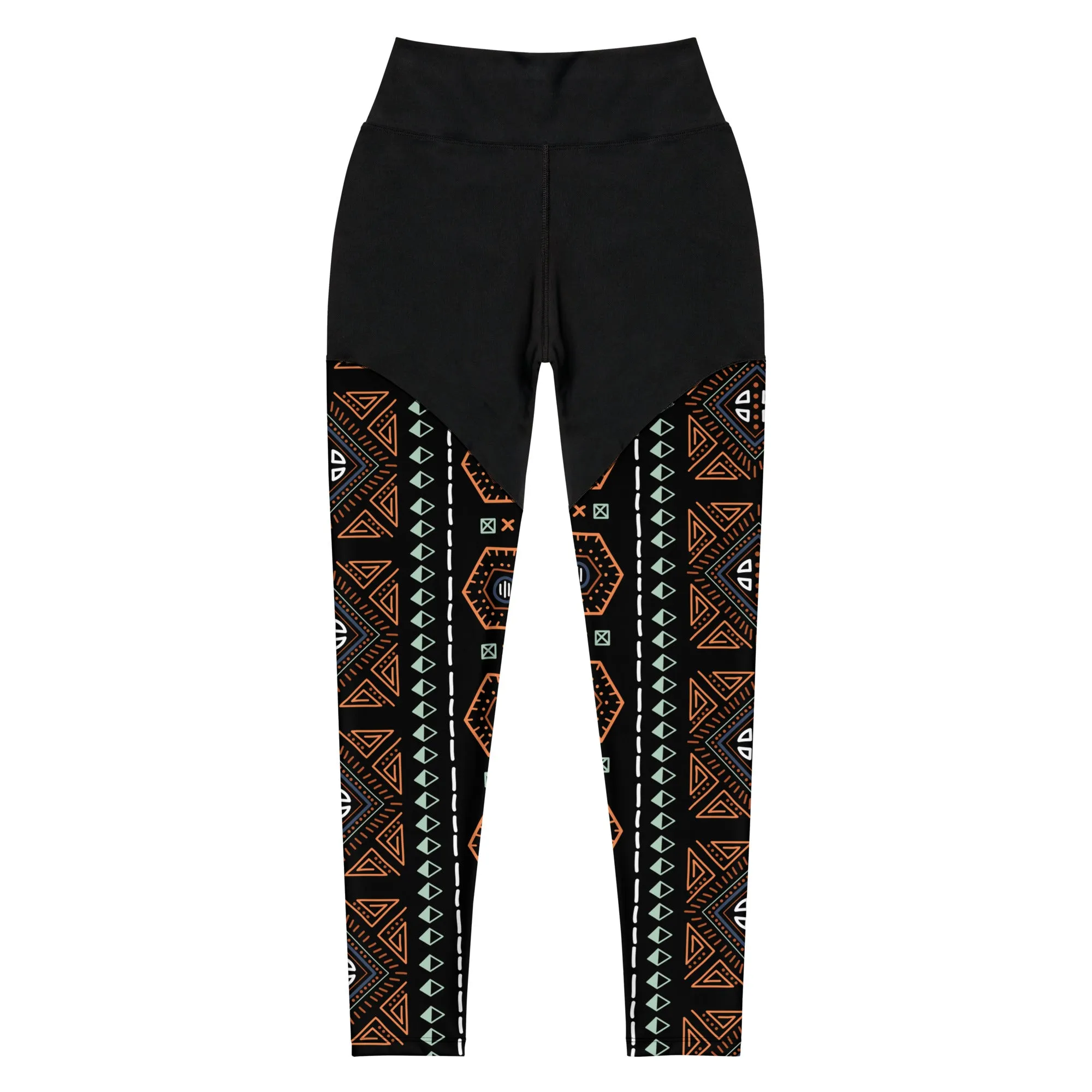 Royal Decoration Black Sports Leggings