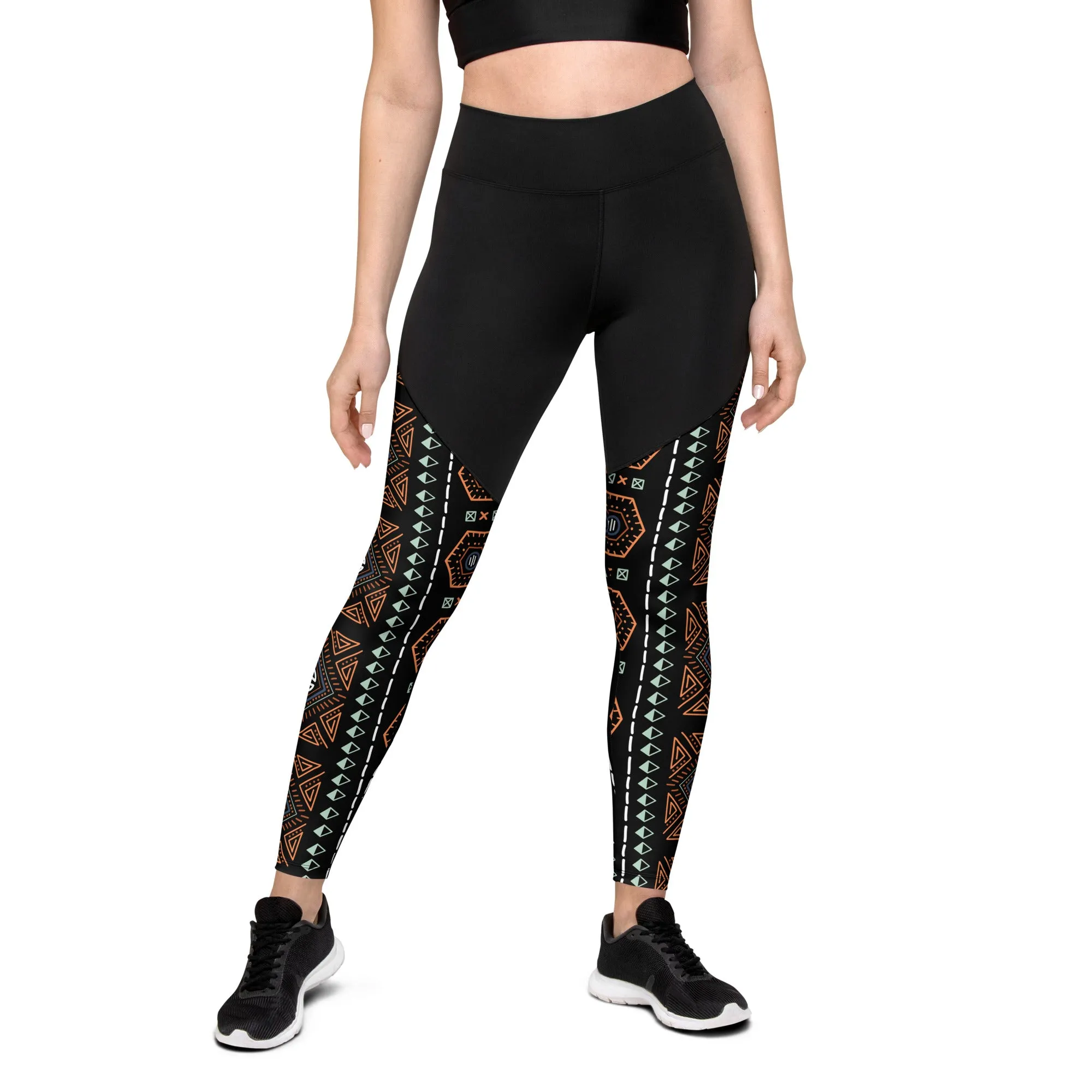 Royal Decoration Black Sports Leggings