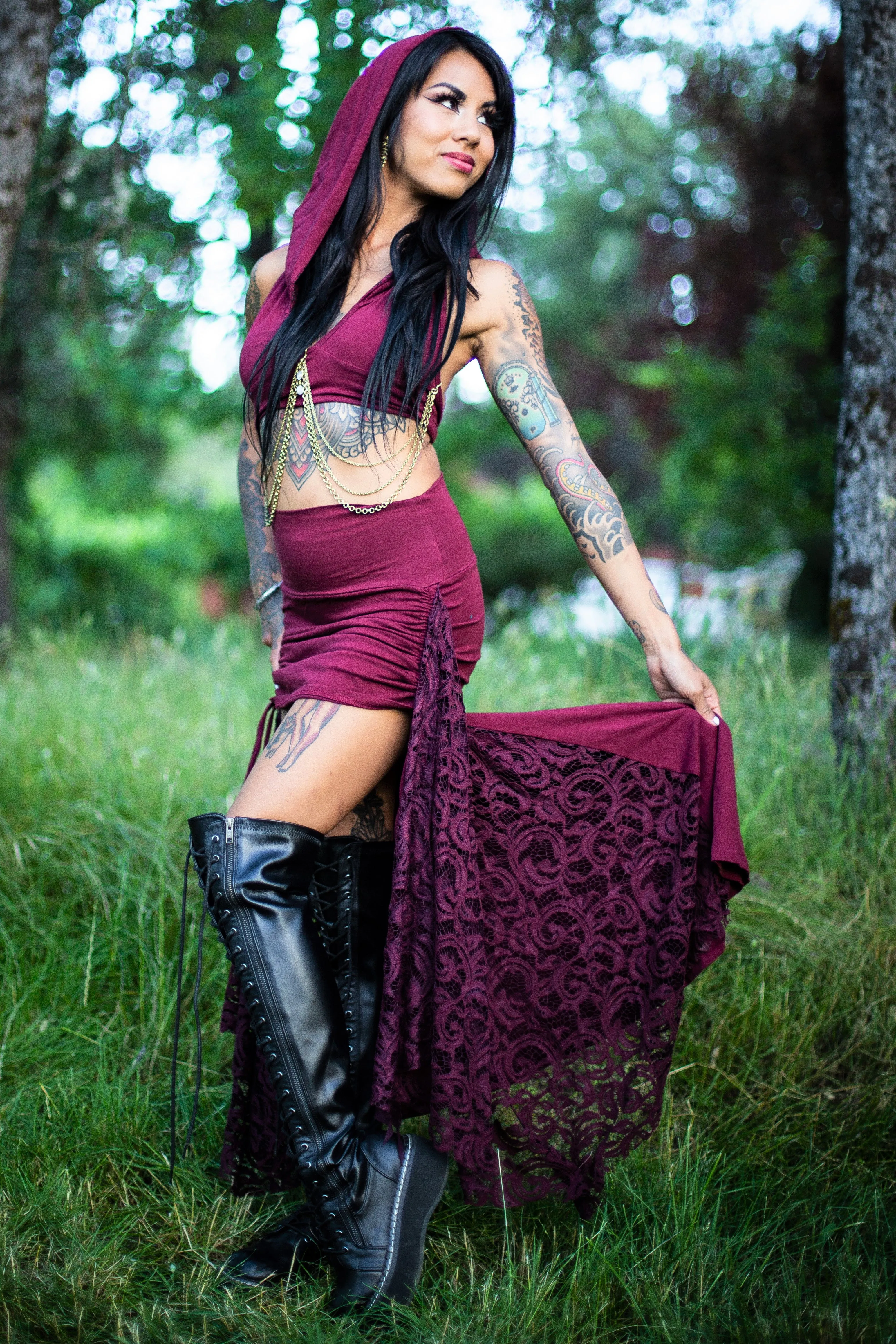 Royal Skirt - Maroon