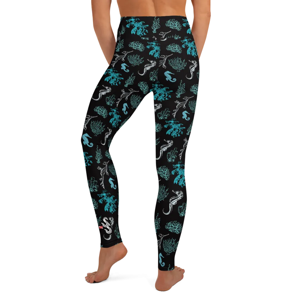 Salty Seahorse and Sea Dragon Leggings - High Waist - Warehouse