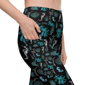 Salty Seahorse and Sea Dragon Pocket Leggings (XS - 6X) - Warehouse