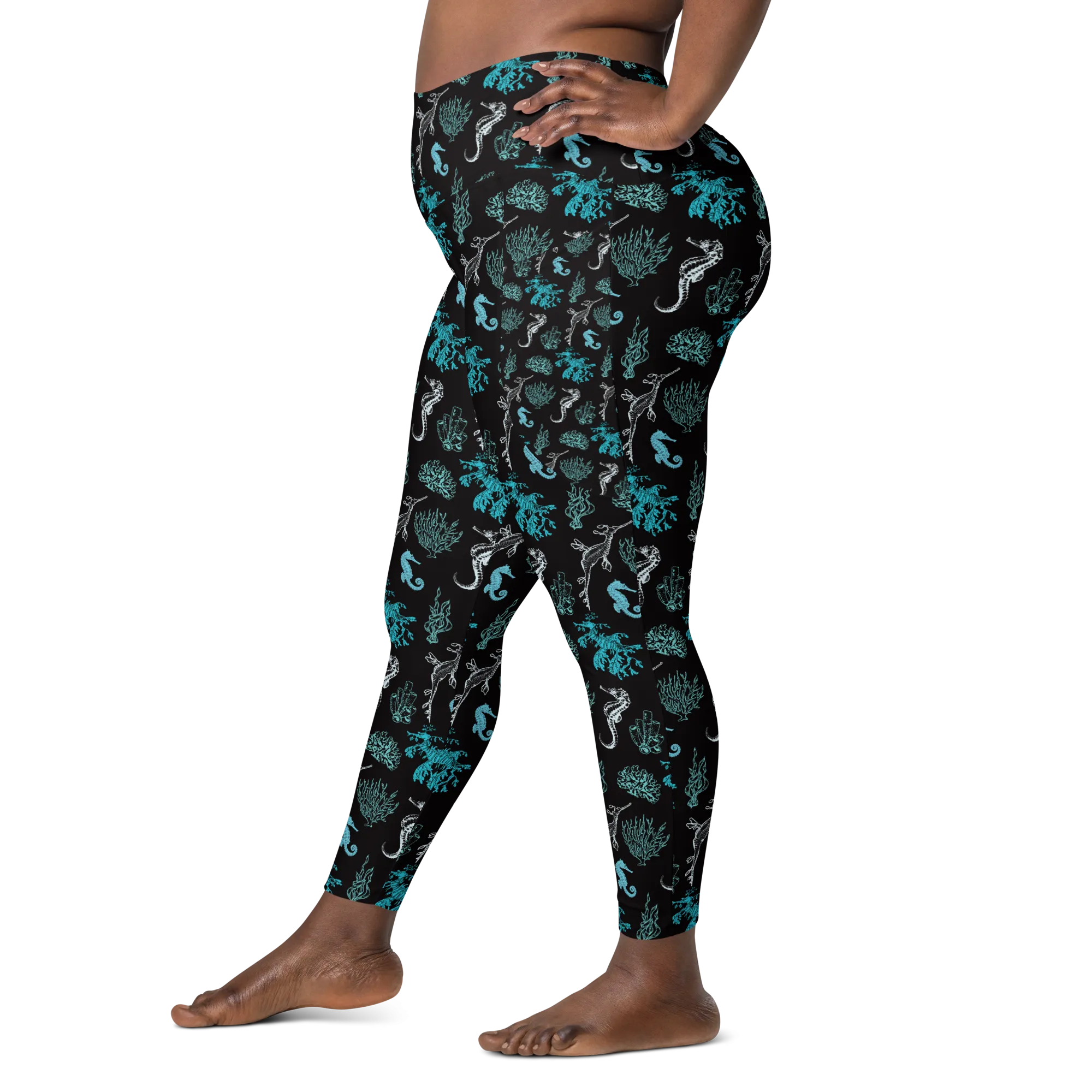 Salty Seahorse and Sea Dragon Pocket Leggings (XS - 6X) - Warehouse