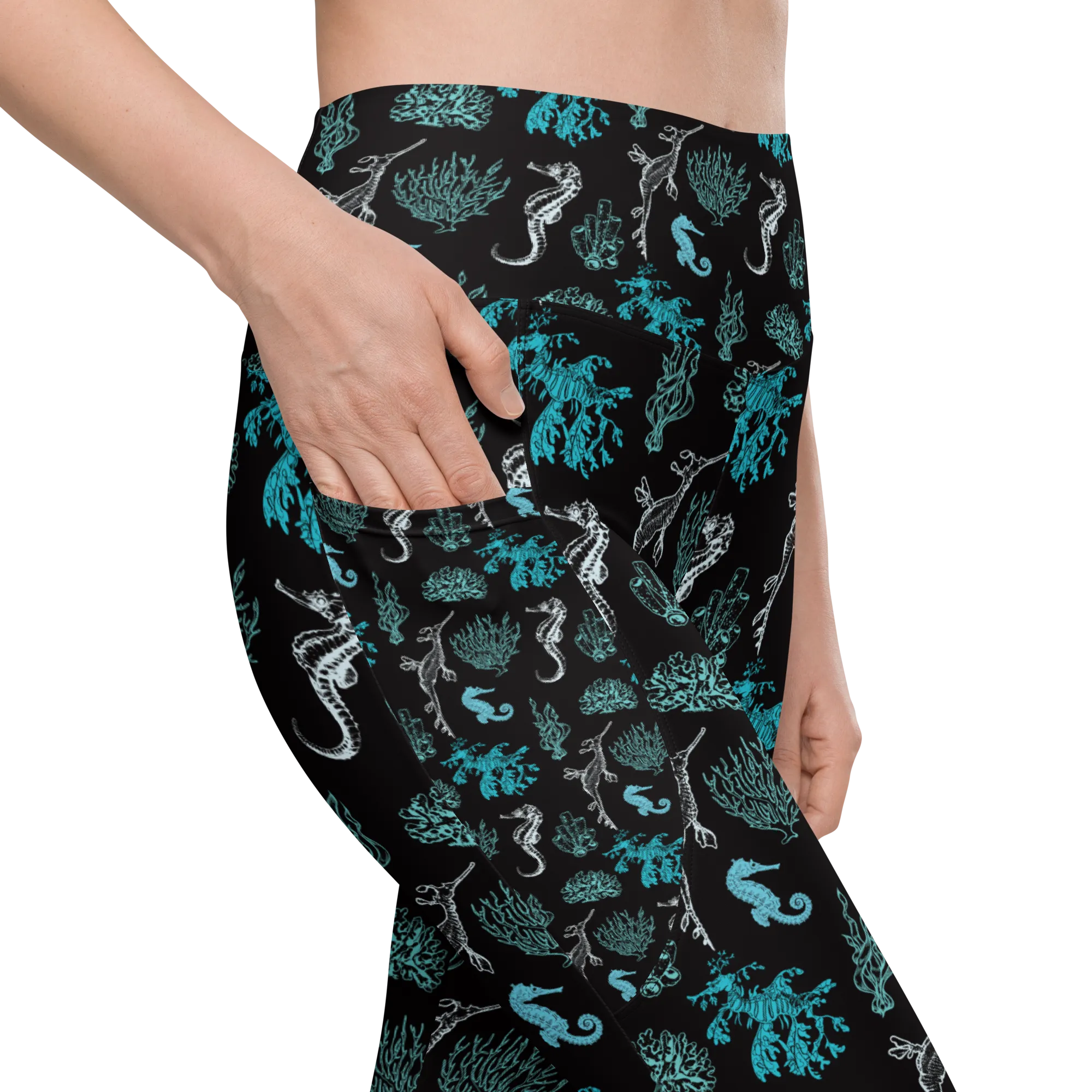 Salty Seahorse and Sea Dragon Pocket Leggings (XS - 6X) - Warehouse