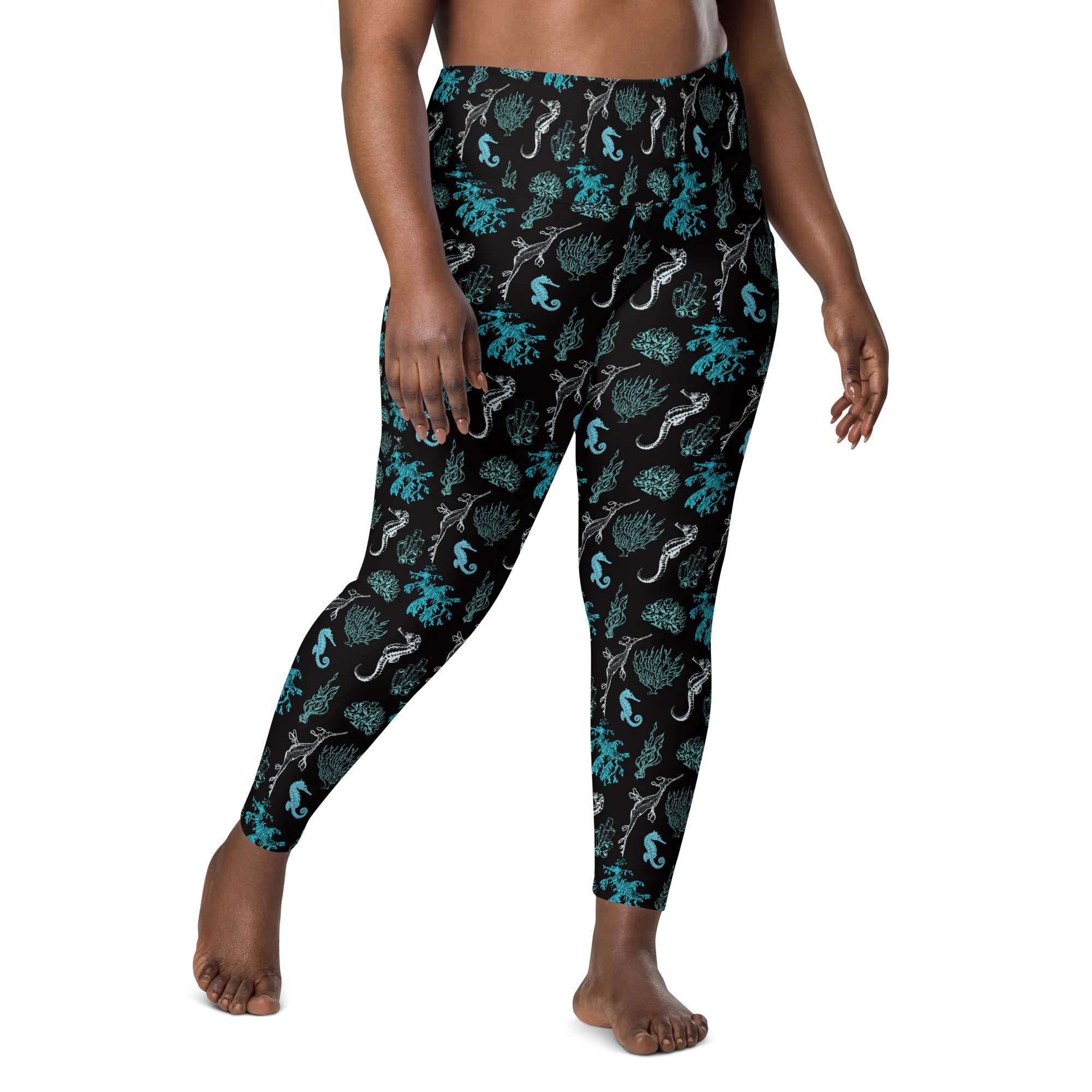 Salty Seahorse and Sea Dragon Pocket Leggings (XS - 6X) - Warehouse