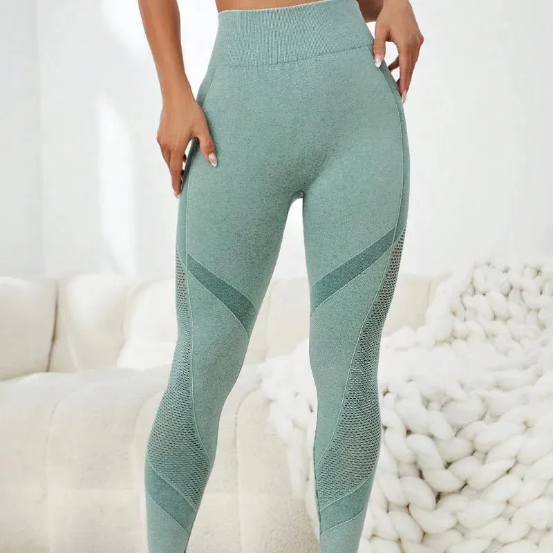 Seamless High Waist Yoga Legging with Sexy Hollow Out Design