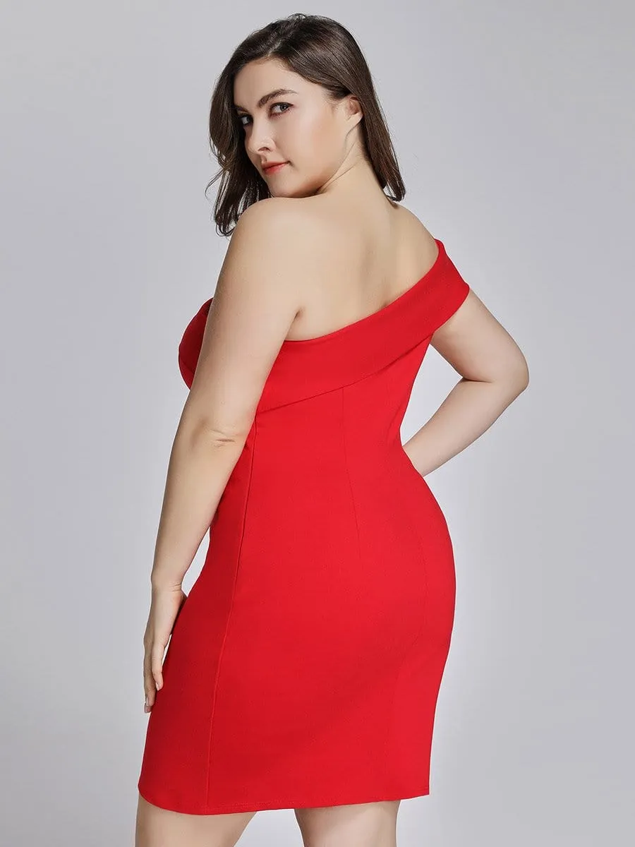 Sexy One Shoulder Short Cocktail Dress