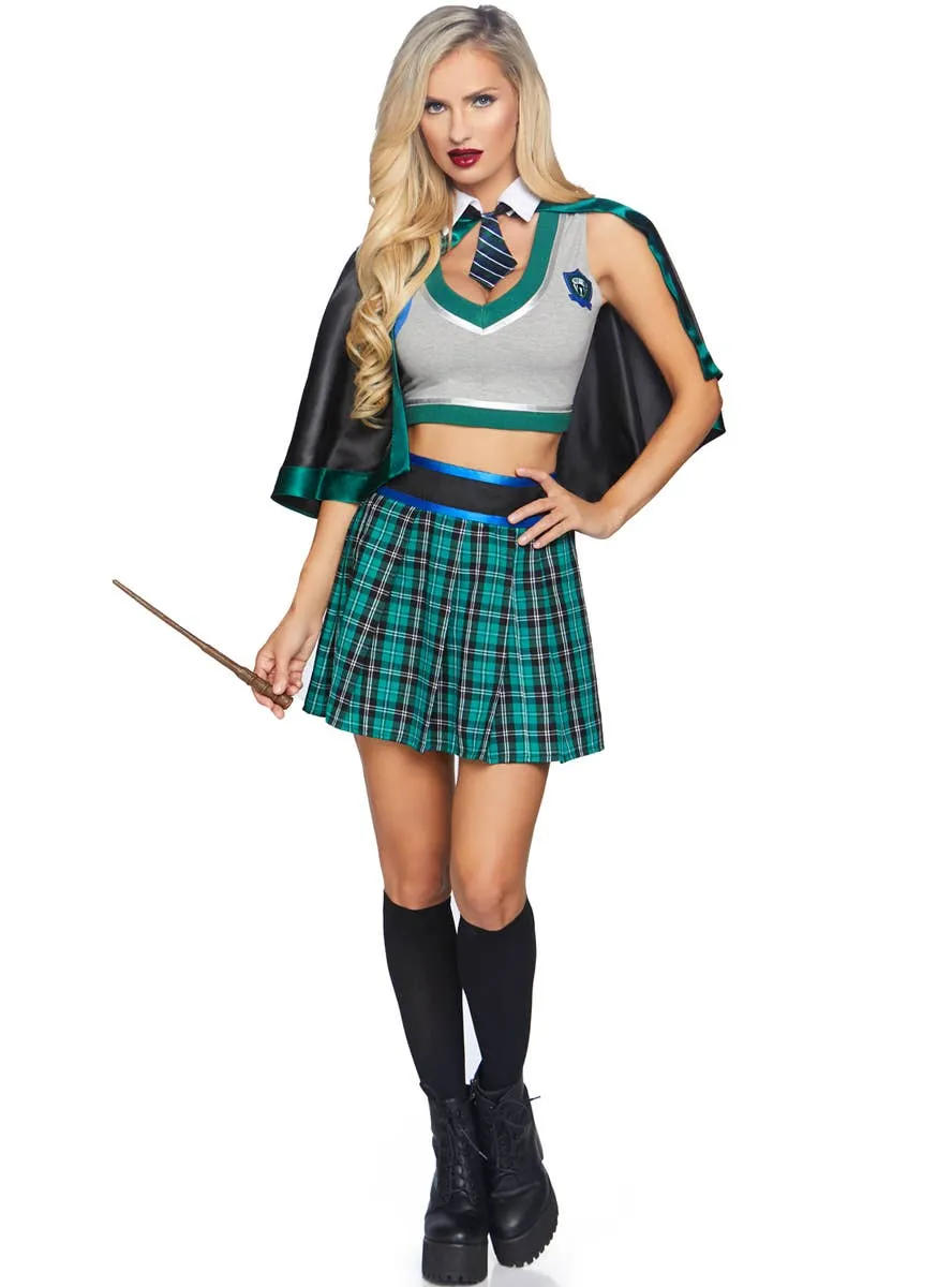 Sinister Spellcaster Womens Sexy Slytherin Costume