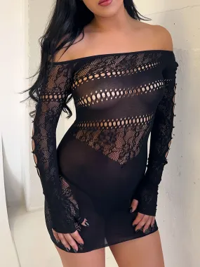 Sophie Lace Dress (Black)