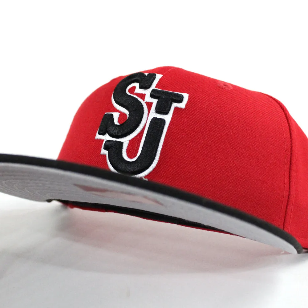 St Johns University New Era 59FIFTY Fitted Hat (NCAA Gray Under Brim)