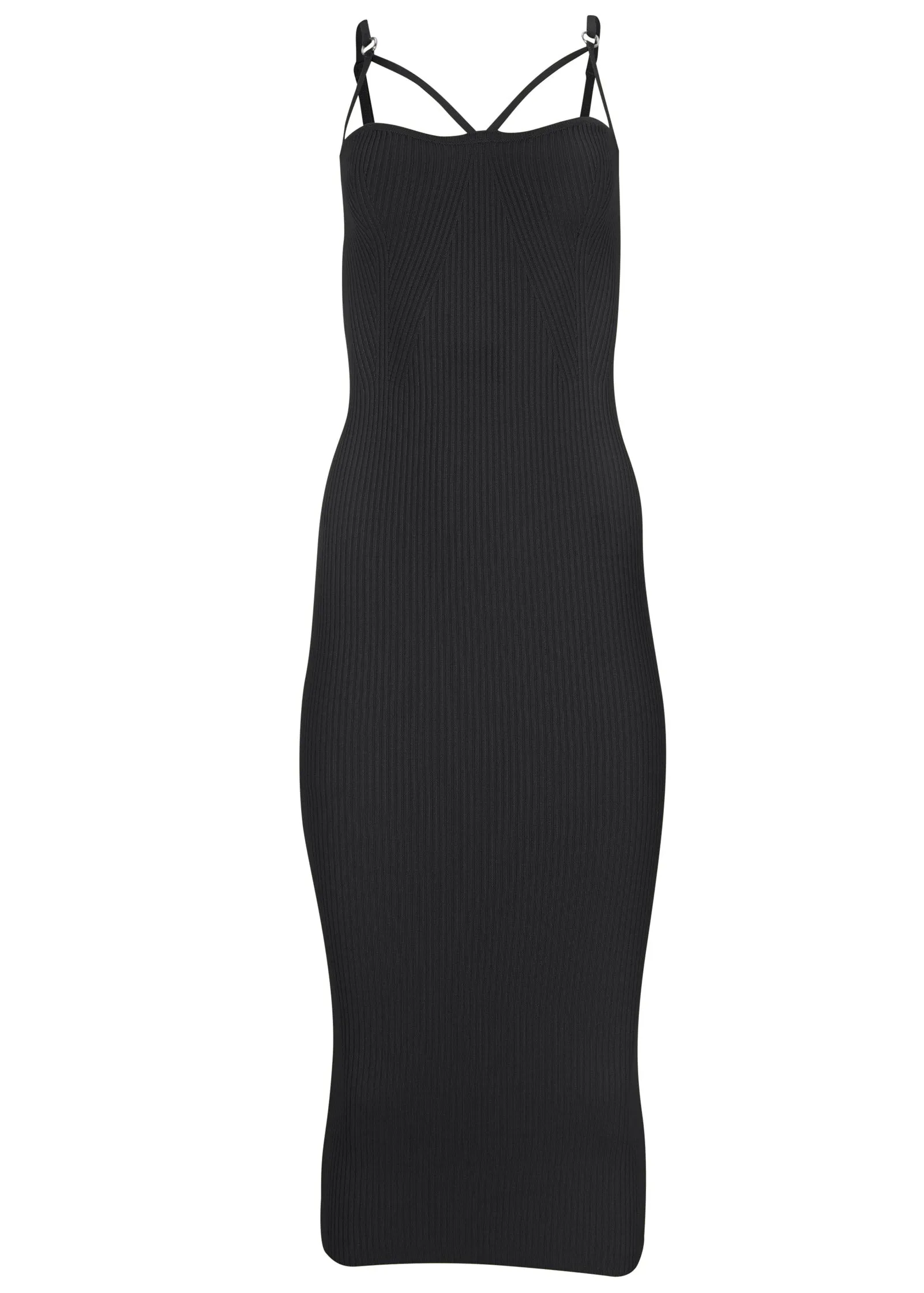 Strappy Midi Dress - Black