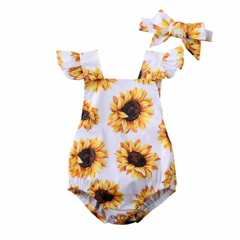 Sunflower 🌻 Romper and headpiece