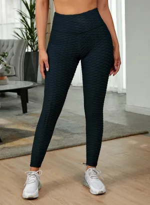 Textured High Waist Active Leggings