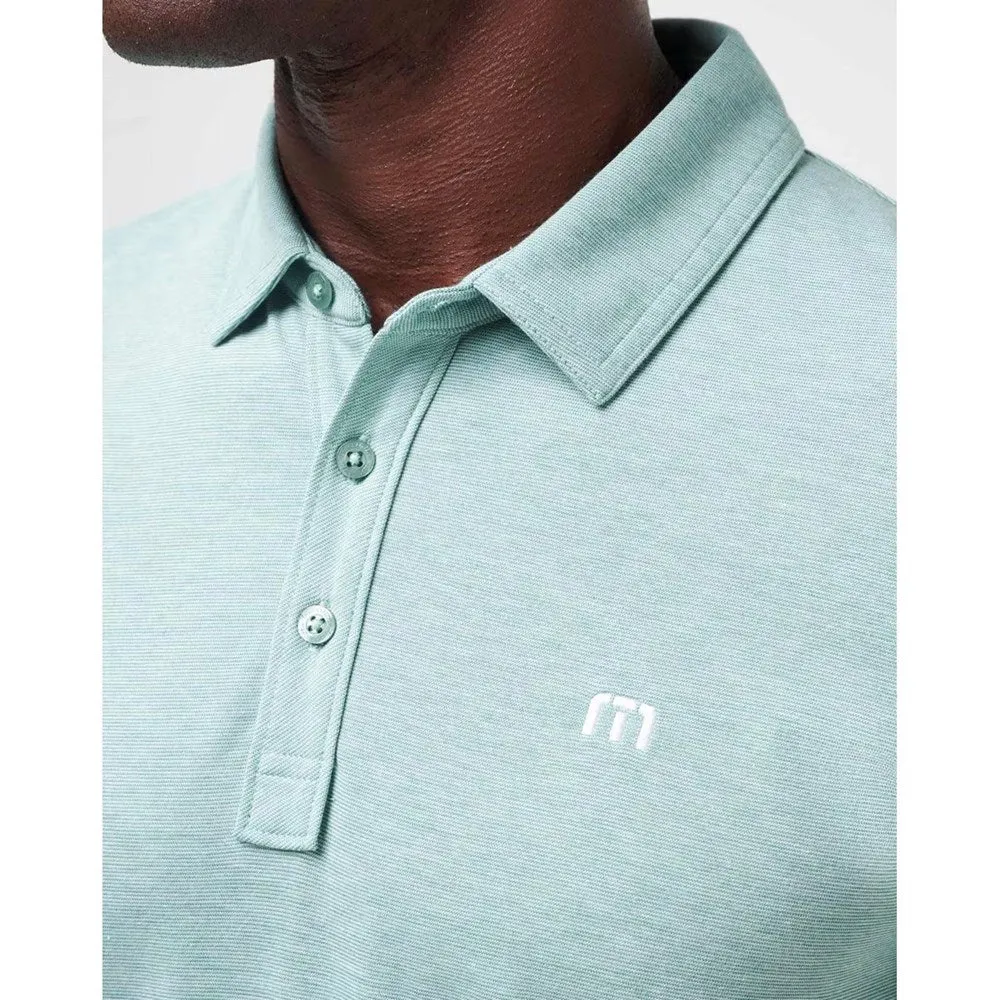 Travis Mathew The Zinna Golf Shirt - Heather Beryl Green