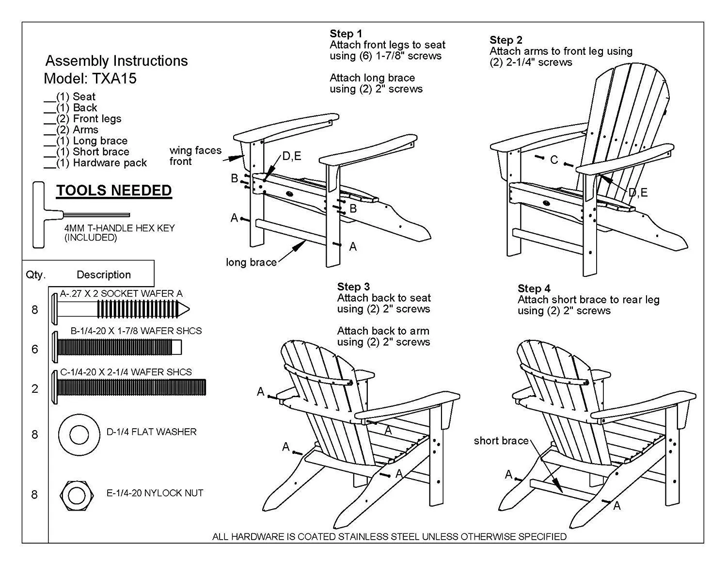 Trex Outdoor Furniture Cape Cod Folding Adirondack Chair, Stepping Stone