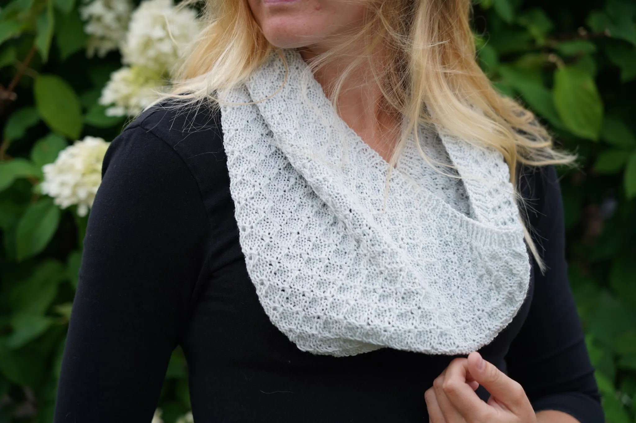 Tuckerton Cowl Hand Knitting Pattern Fingering and DK Weight