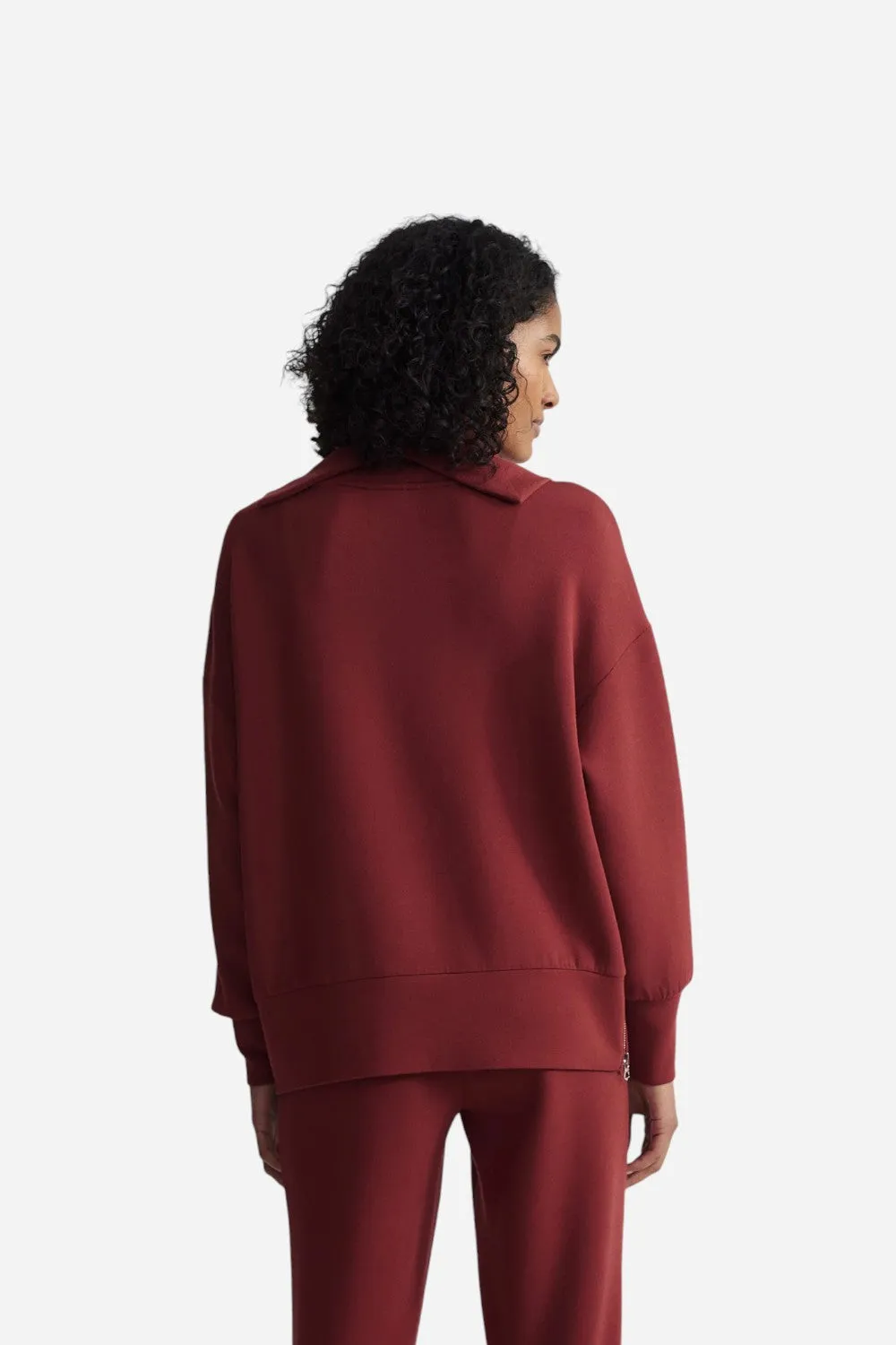 Varley Priya Longline Sweater Russett Brown