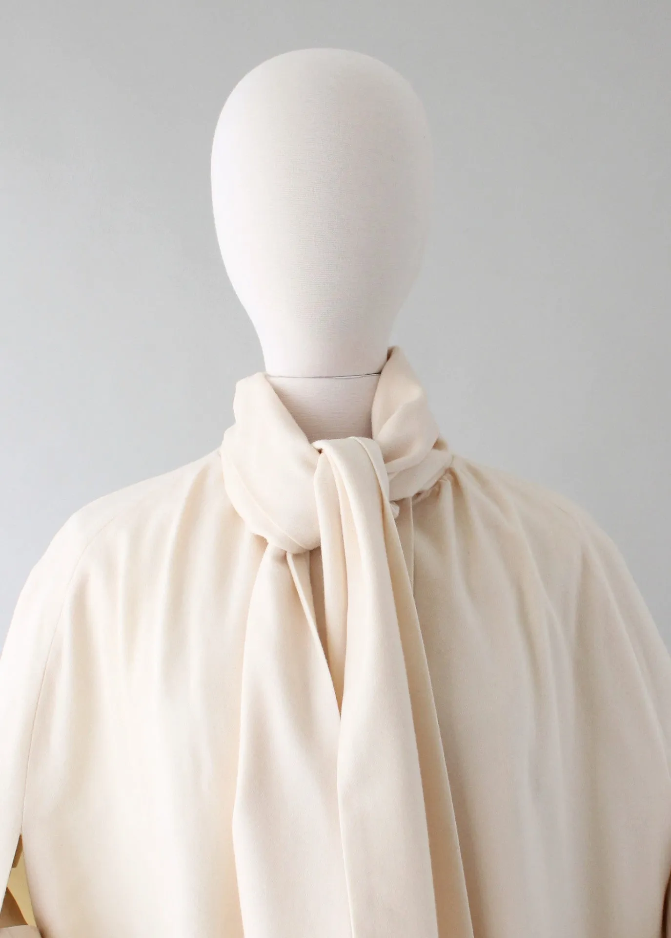 Vintage 1970s Winter White Long Cape