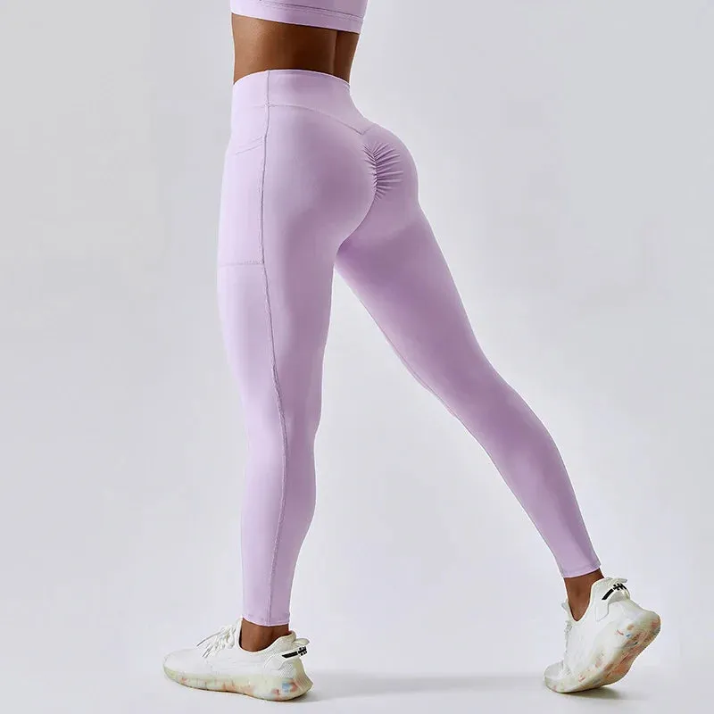 Women's High Waist Push Up Yoga Pants Fitness Tights Running Leggings