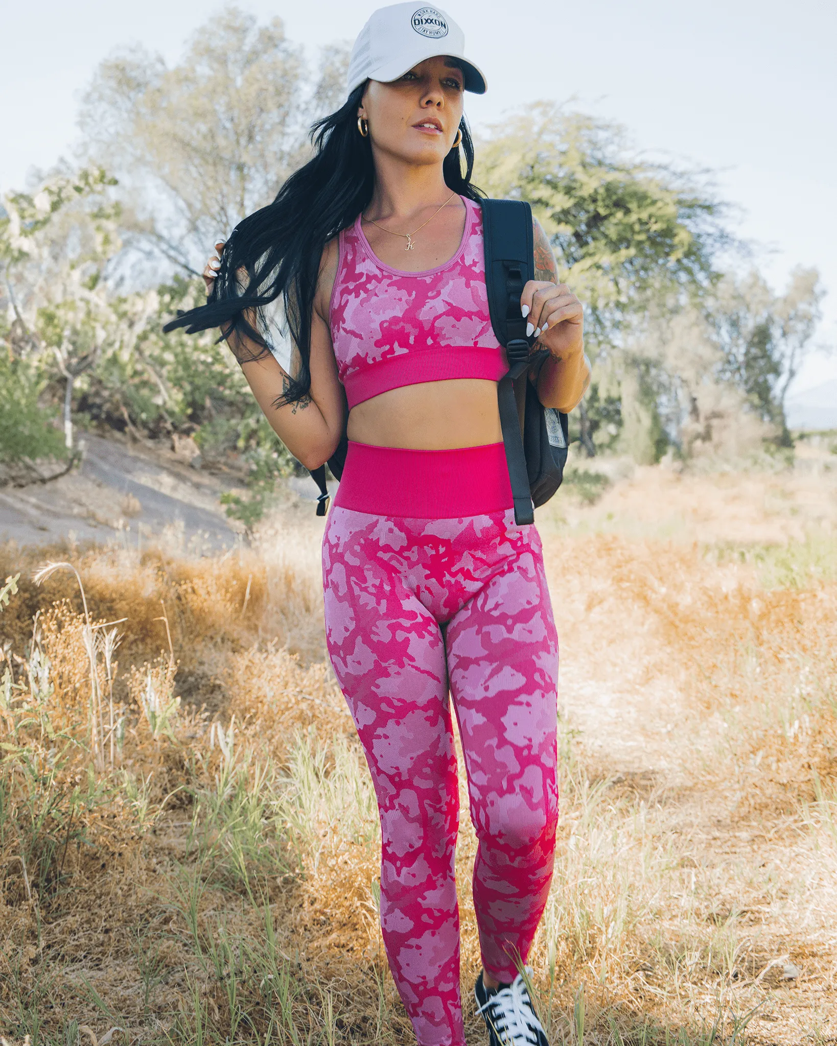 Women's Seamless Leggings - Pink Camo