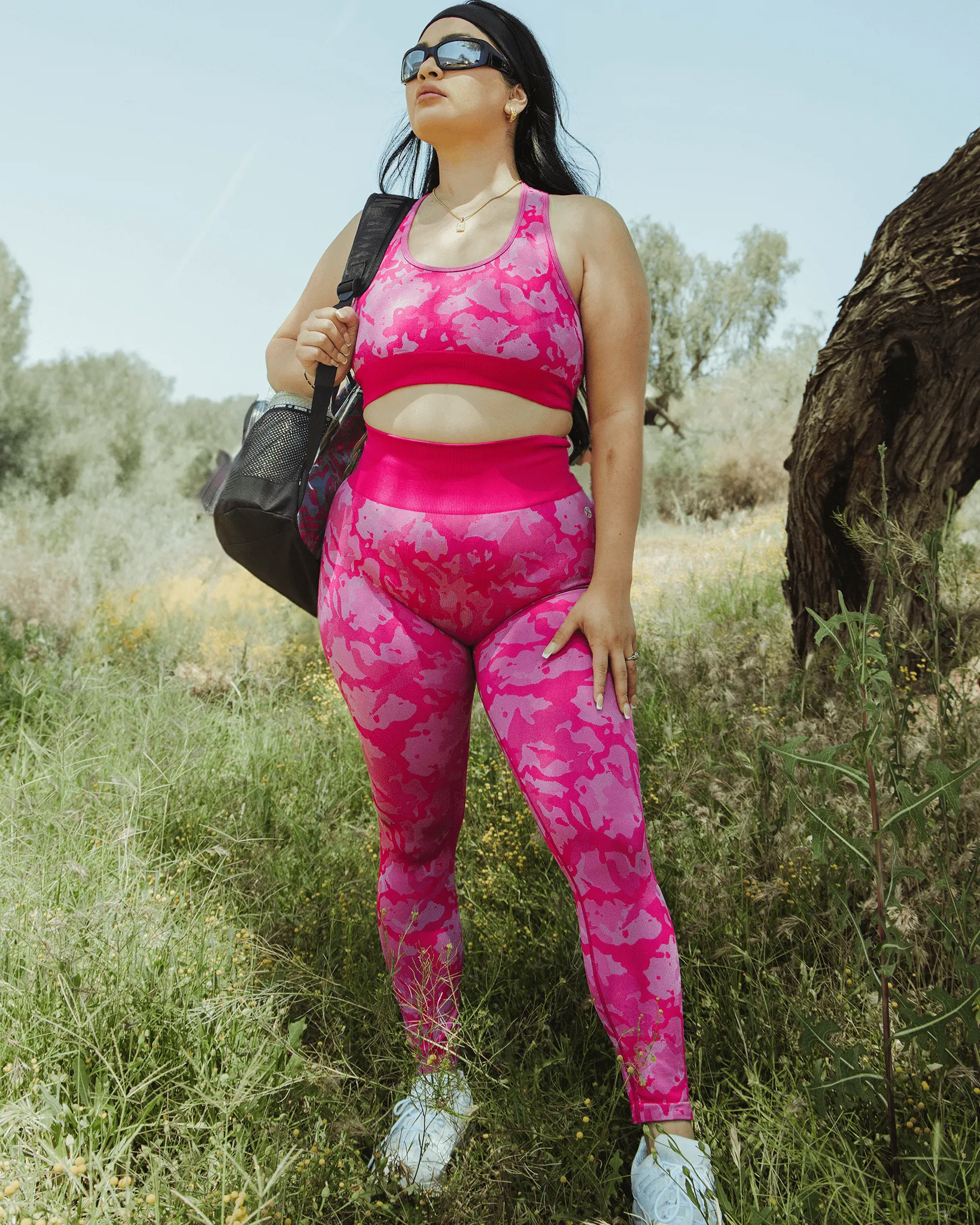 Women's Seamless Leggings - Pink Camo