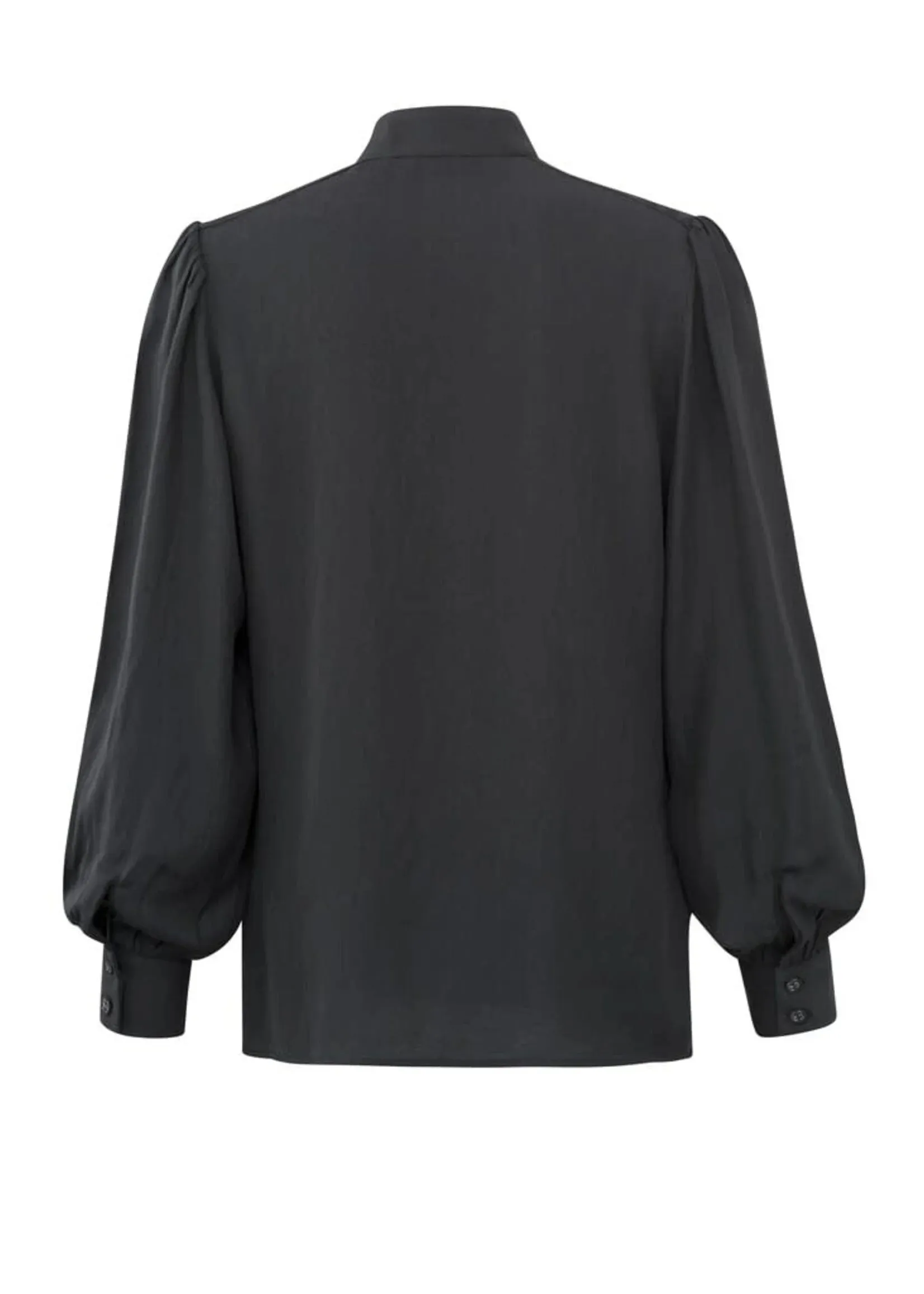 YAYA high neck phantom  blouse w ruffle detail