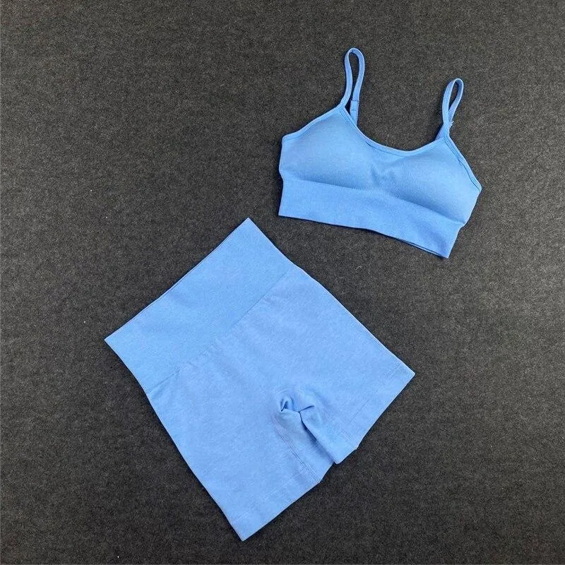 Yoga Set Workout Shirts Sport Pants Bra Fitness Running Sports Sets For Women