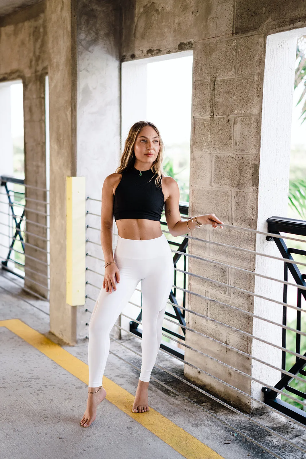 Youth White Luminous Leggings